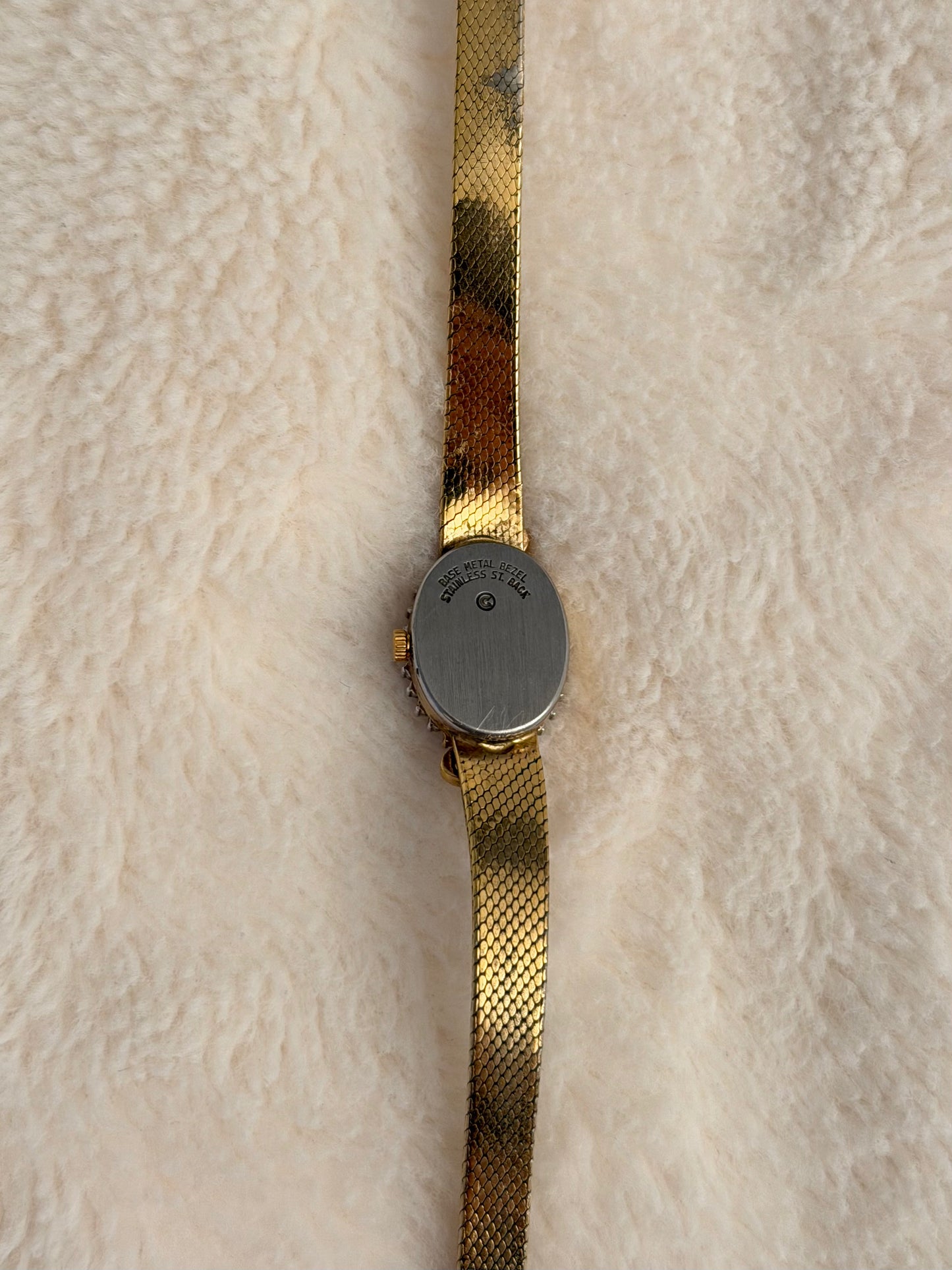 vintage deauville gold ruby watch
