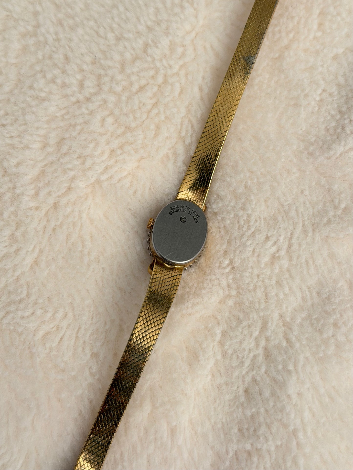 vintage deauville gold ruby watch