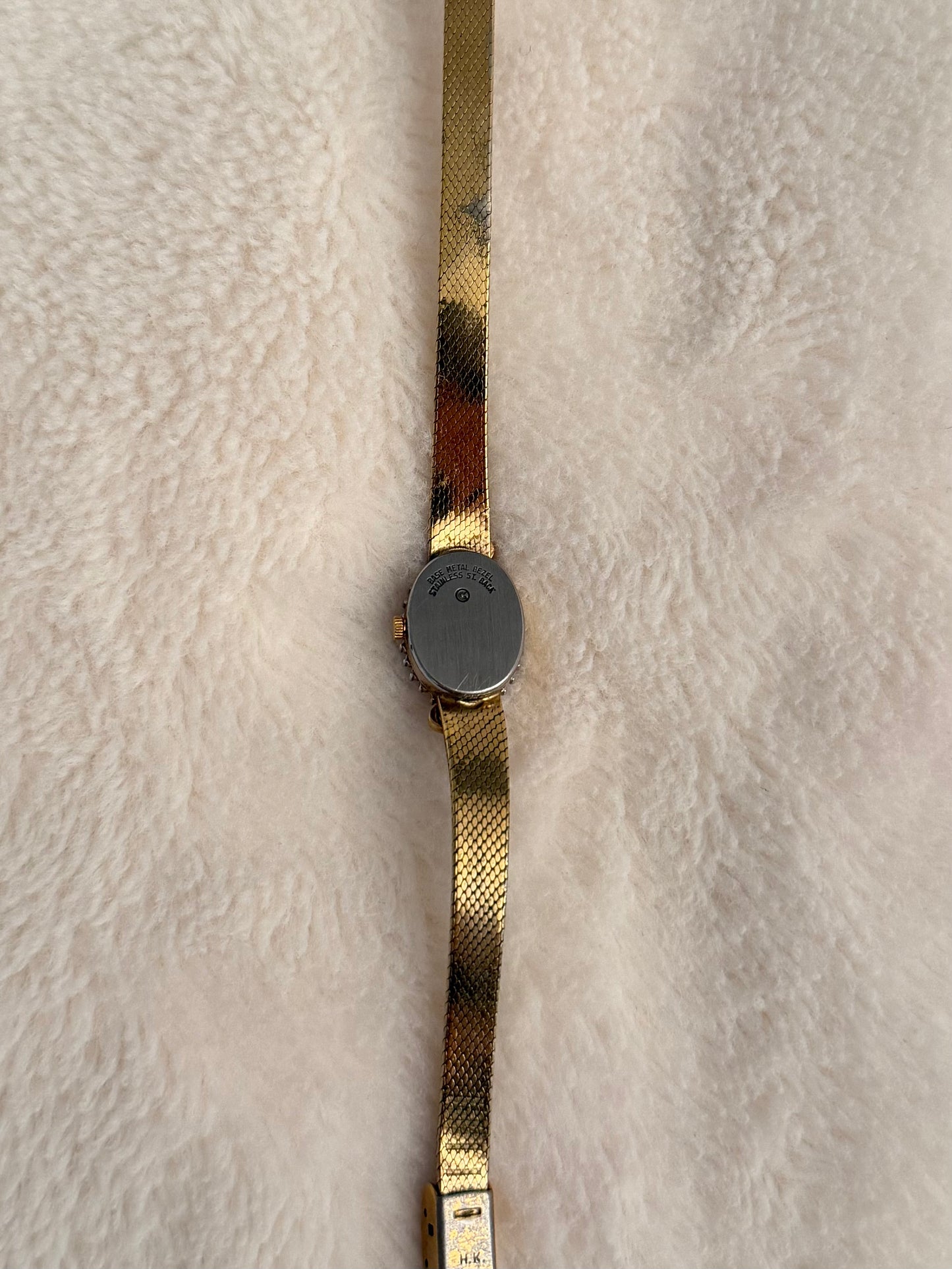 vintage deauville gold ruby watch