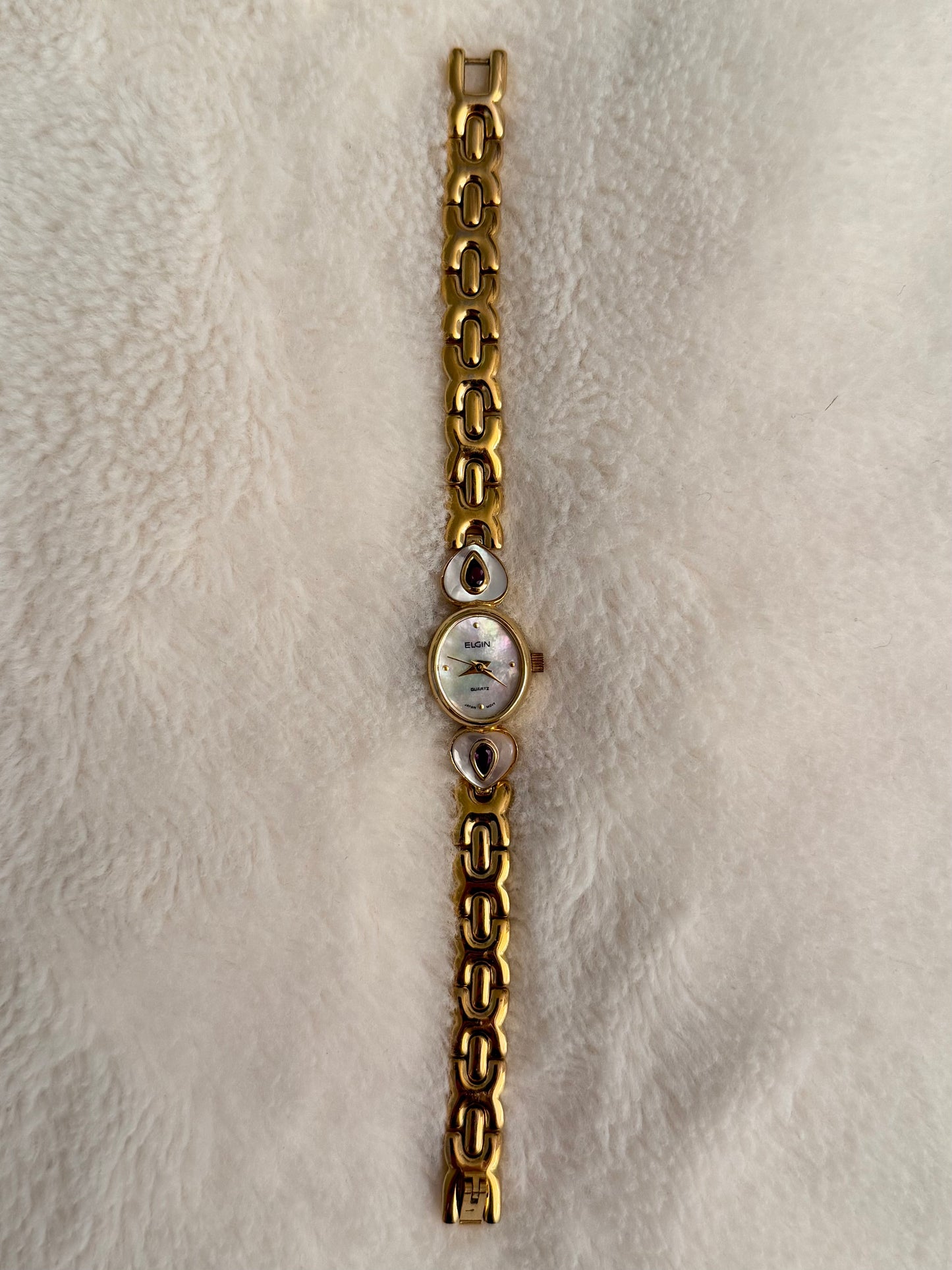 vintage elgin pearl and amethyst watch