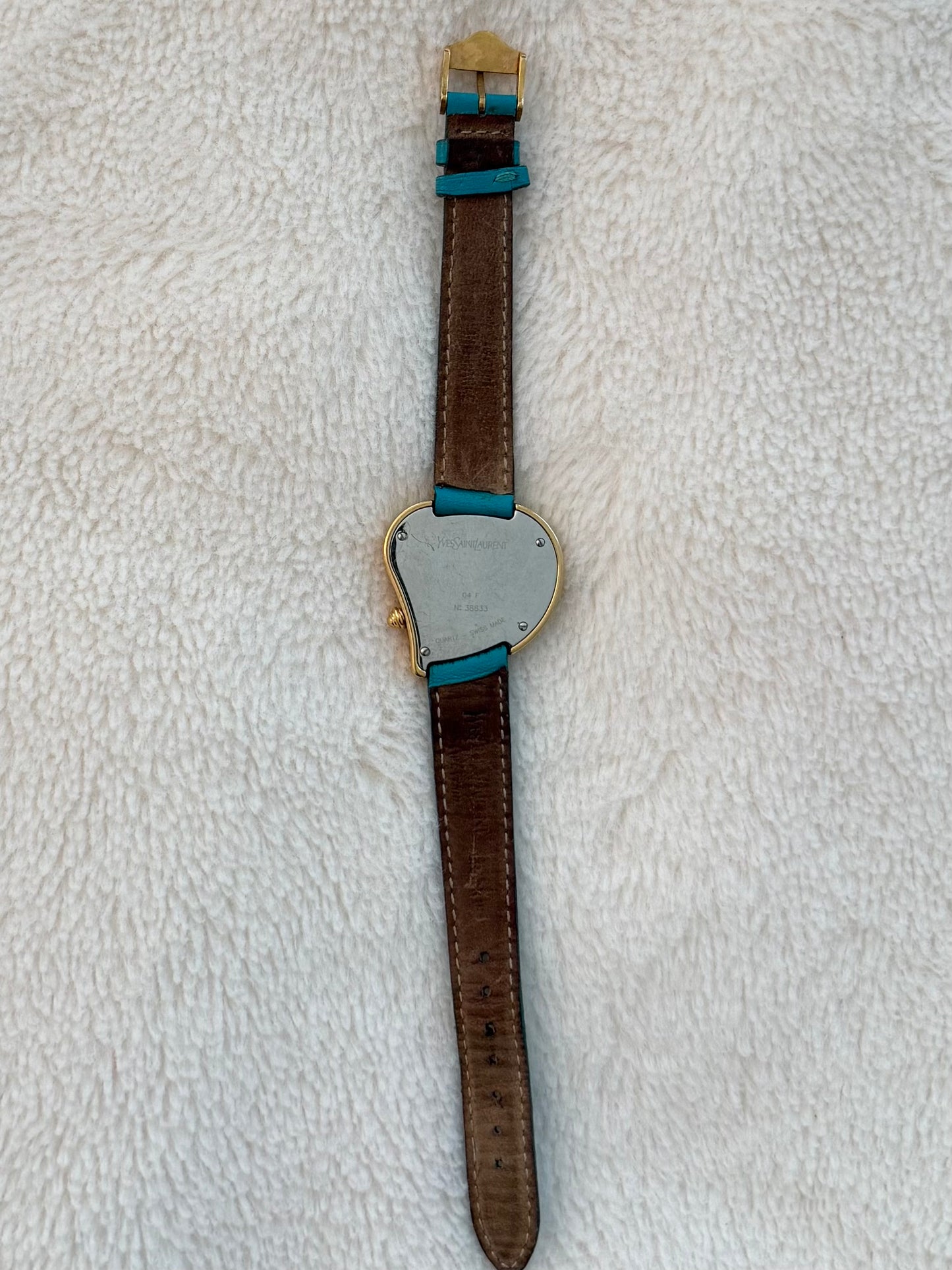 vintage 90's ysl gold heart watch