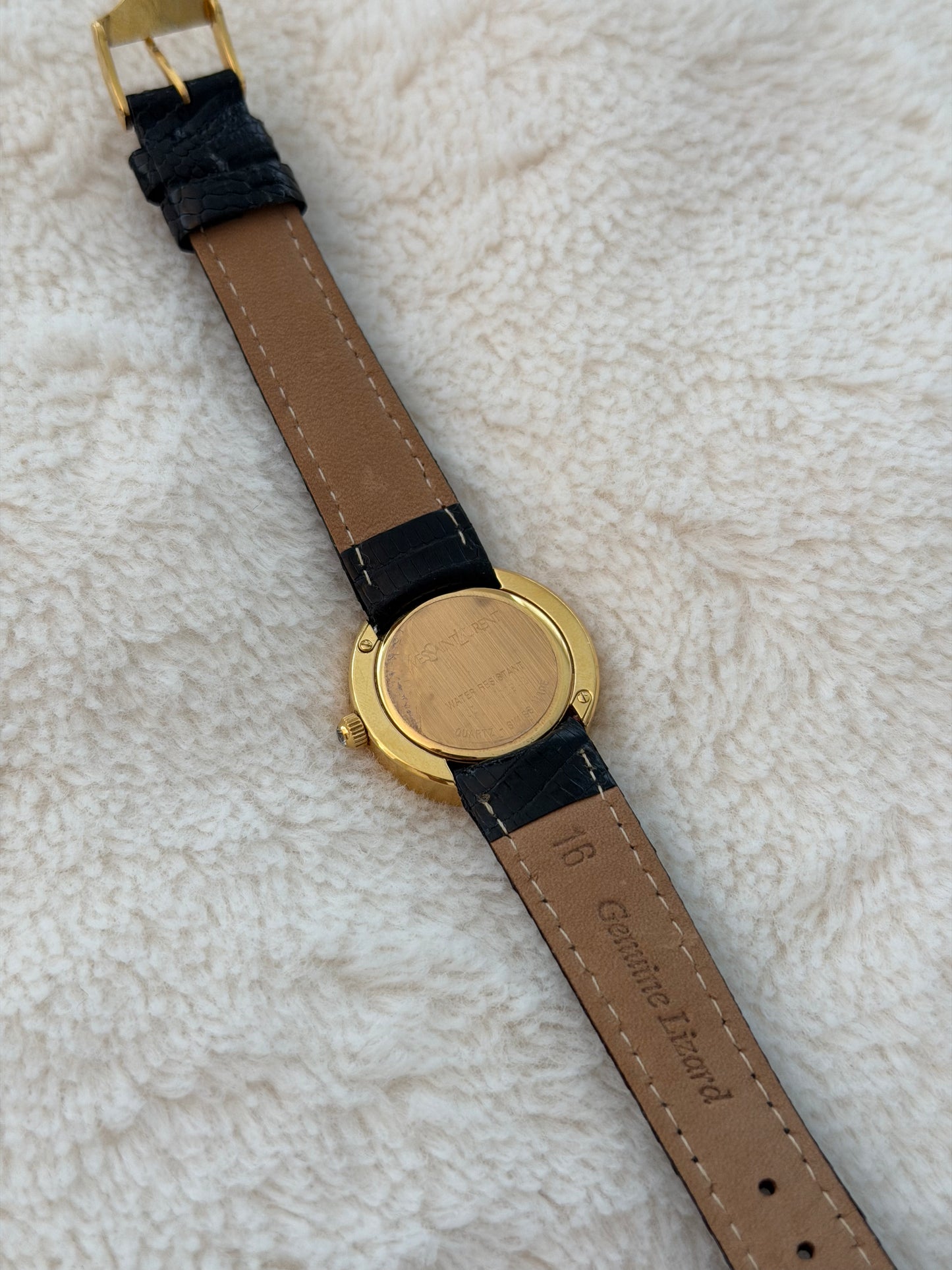 vintage 90's ysl gold gem watch