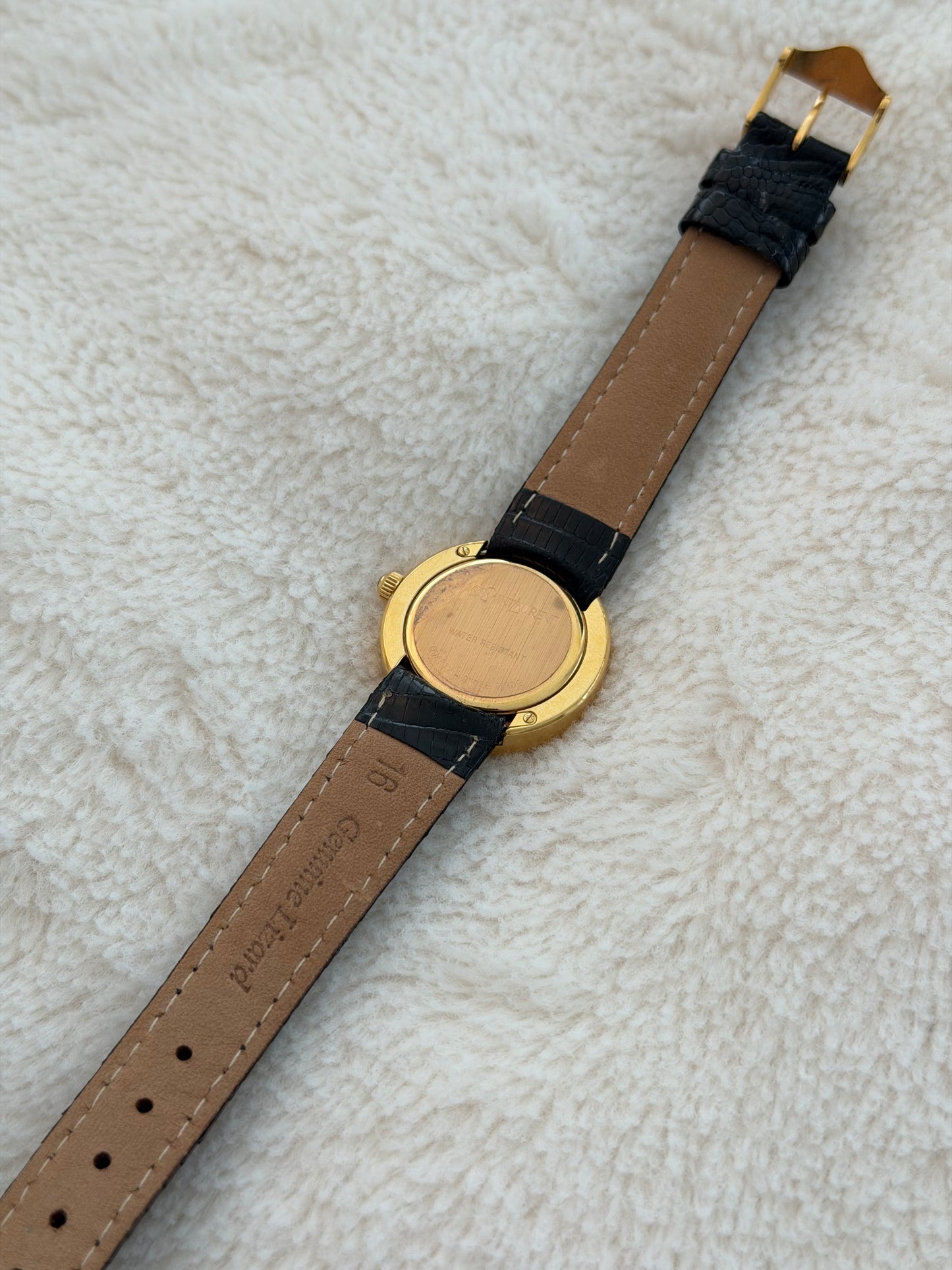 vintage 90's ysl gold gem watch