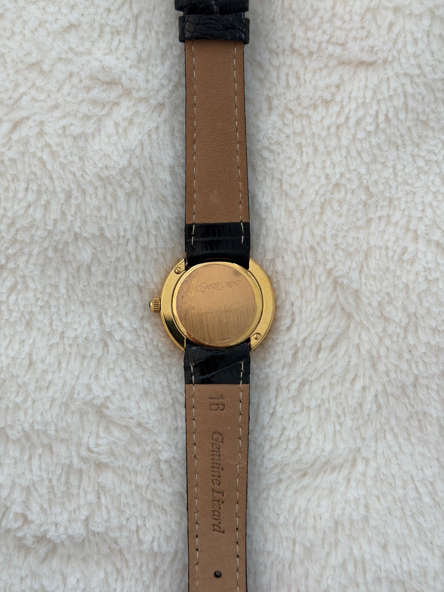 vintage 90's ysl gold gem watch