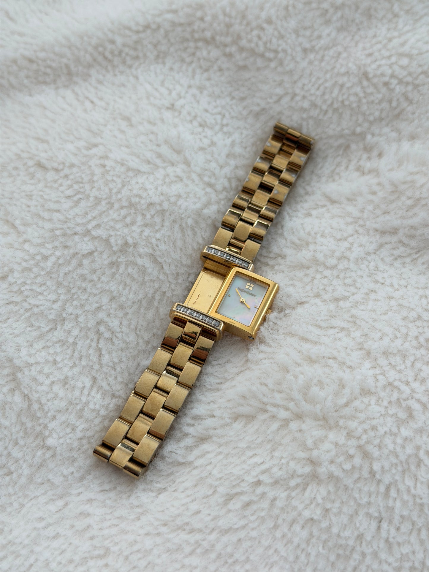 vintage 90's yves saint laurent pearl dial "reverso"