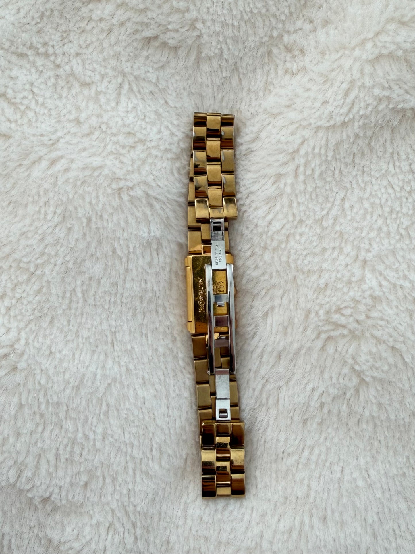 vintage 90's yves saint laurent pearl dial "reverso"