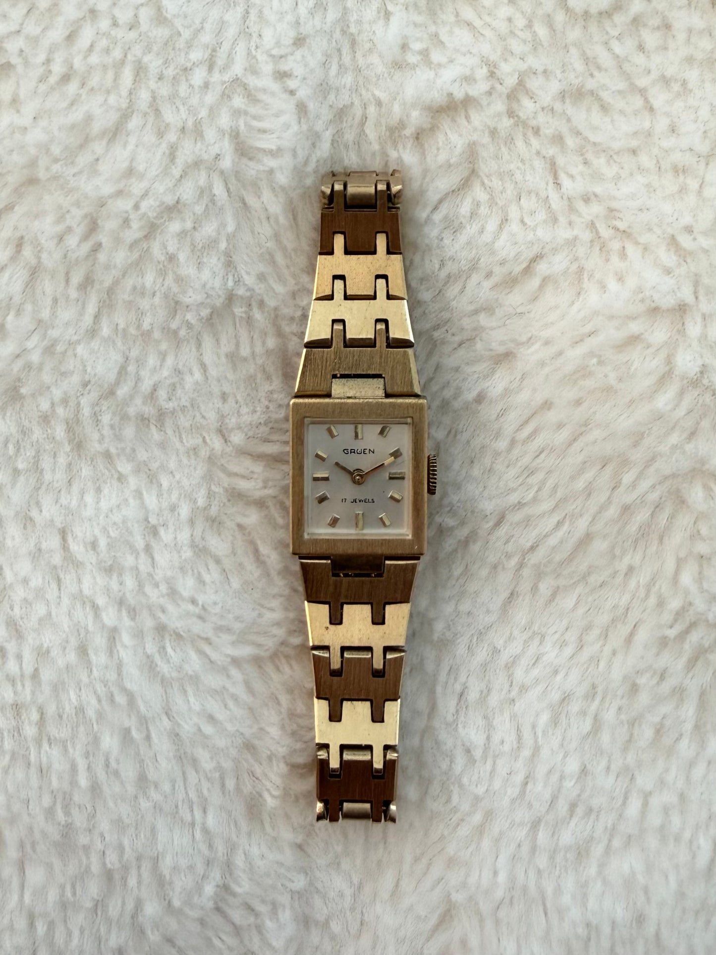 vintage gruen gold watch