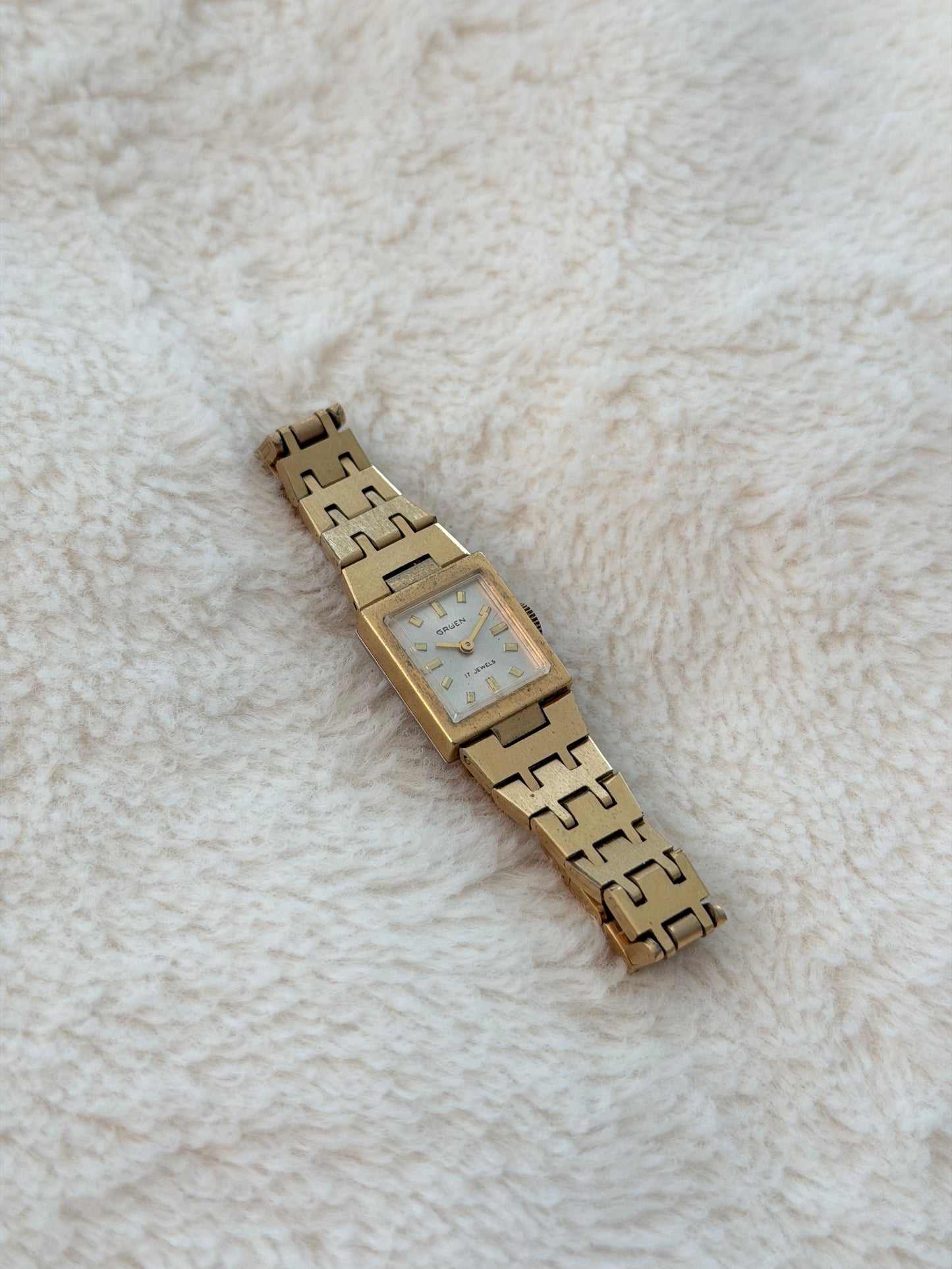 vintage gruen gold watch