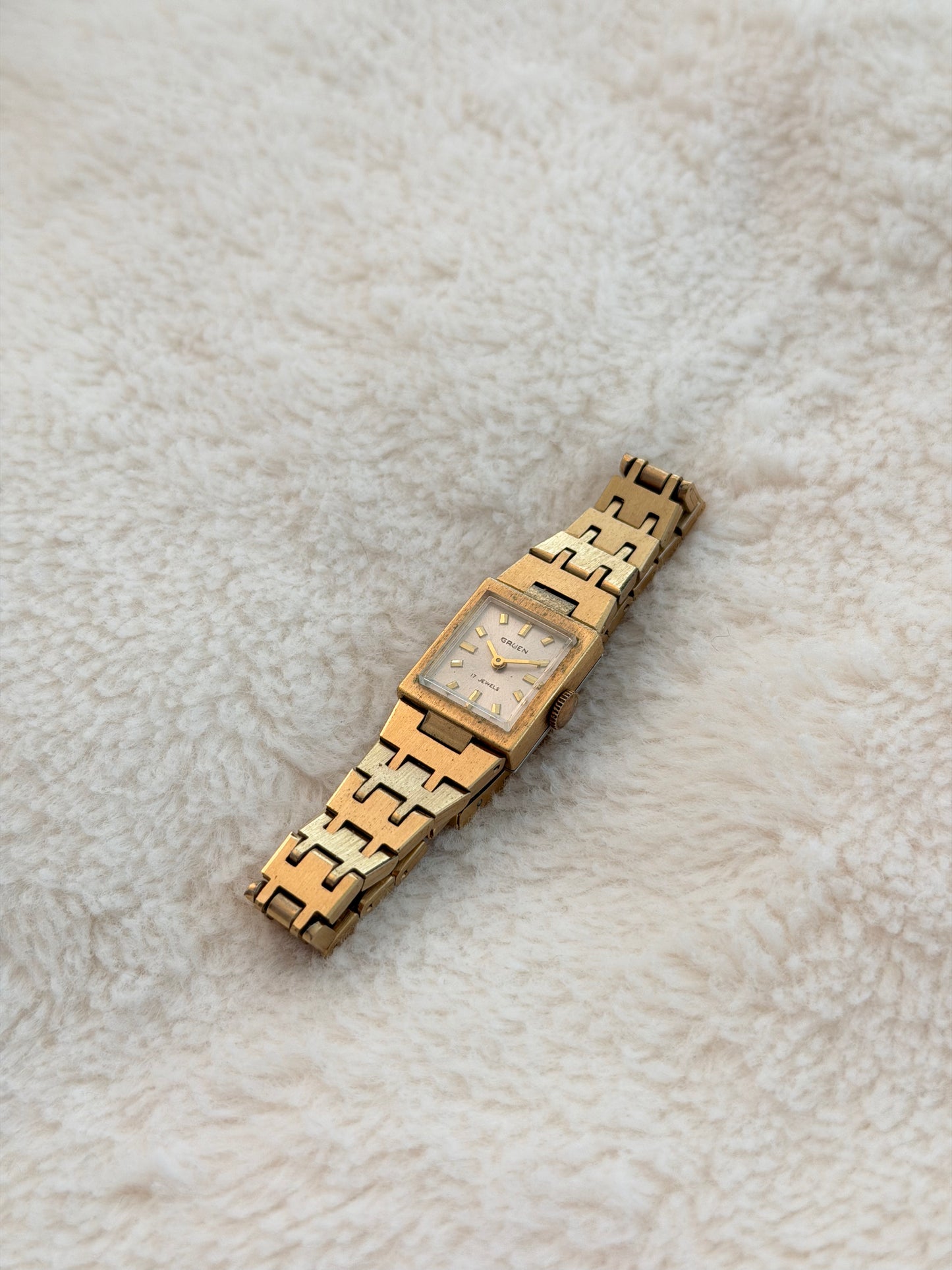 vintage gruen gold watch